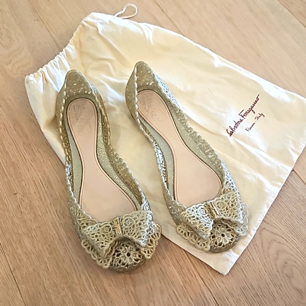 Ferragamo Rubber Ballet Flats